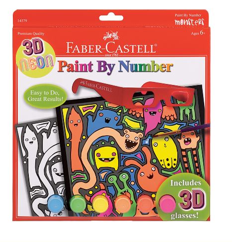 3-D Monster Pop Paint By Number Craft Kit