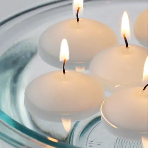 Ivory Floating Candles Set Of 8