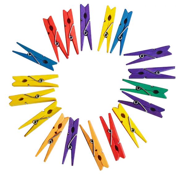 Mini Multicolor Clothespins