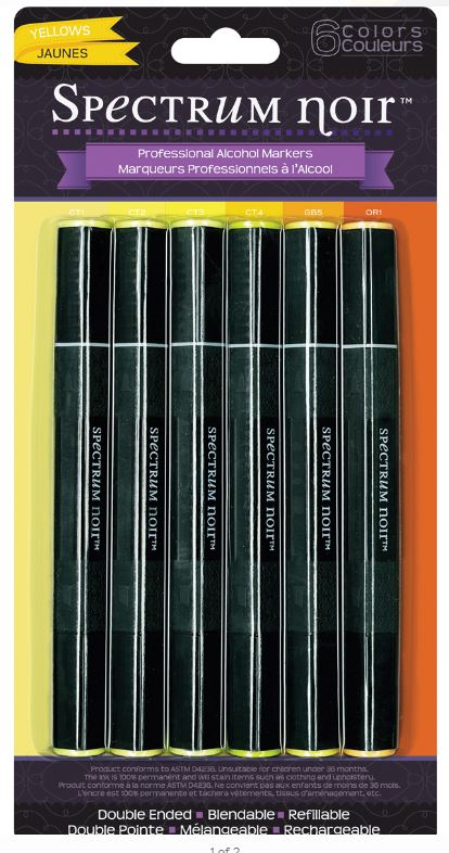 Alcohol Markers 6/Pkg Yellows - All About Fabrics