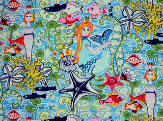 Covington Mermaids Fabric in Multi