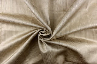 This beautiful solid platinum or champagne color fabric features a herringbone design.