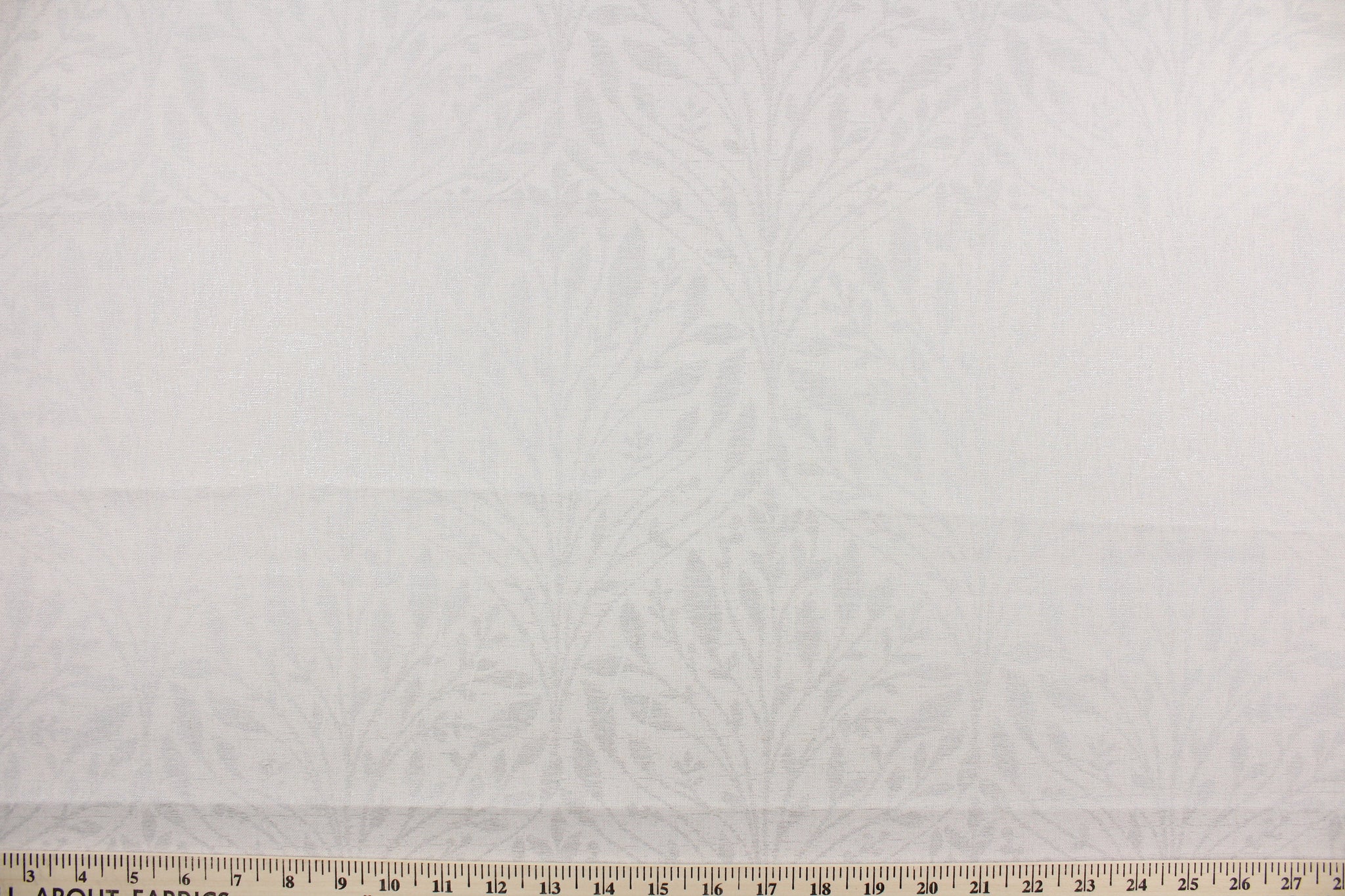 Covington White Stripe Sheer Polyester Drapery Fabric by Covington
