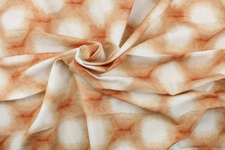 Stebbins features a distressed geometric design in apricot and white, with a soil and stain repellant finish.  Perfect for window treatments, decorative pillows, handbags, light duty upholstery applications and almost any craft project.  This fabric has a soft workable feel yet is stable and durable.  We offer this fabric in other colors.