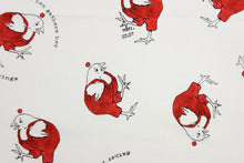 Load image into Gallery viewer,  A bird design in red and black set against a white background.
