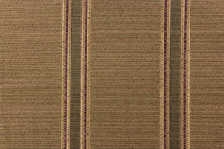 Striped pattern in green and purple on a gold tone background