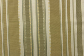 Striped pattern in colors of green, silver, and gold