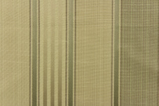 Offering  varying  width striped pattern in colors of light green and light khaki or beige along with a slight sheen to enhance the various colors