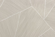 Load image into Gallery viewer, This jacquard features a geometric design in sliver and pale beige .
