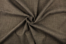 Load image into Gallery viewer, A mock linen in shades of brown with a scrim backing. 

