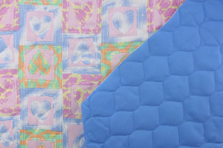 Yellow, white, soft, quilting prints, quilting, polyester, pink, hearts, green, crafting, cotton, blue, blocks, color_multi