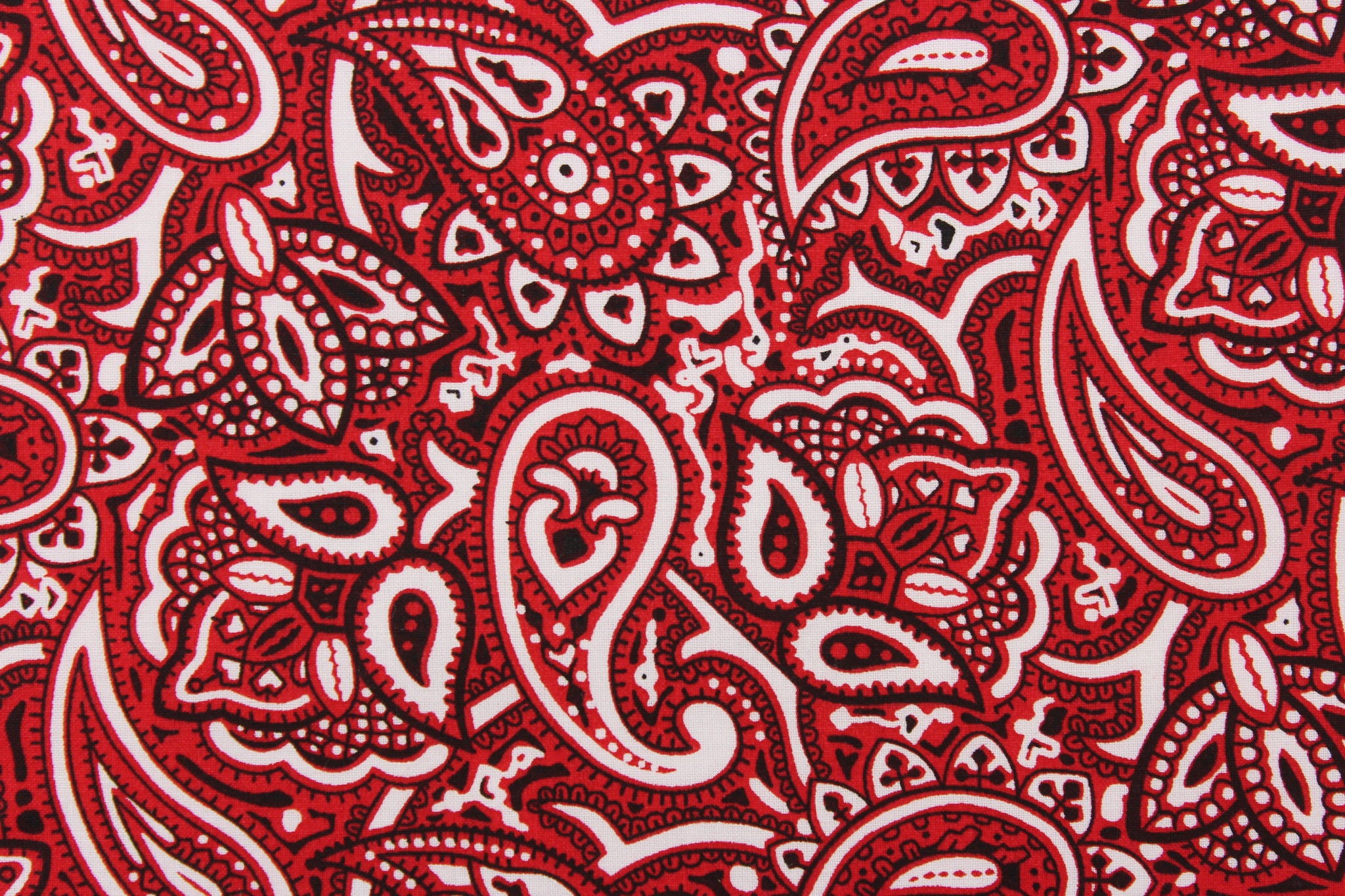 Quilting Paisley Bandana in Red - All About Fabrics