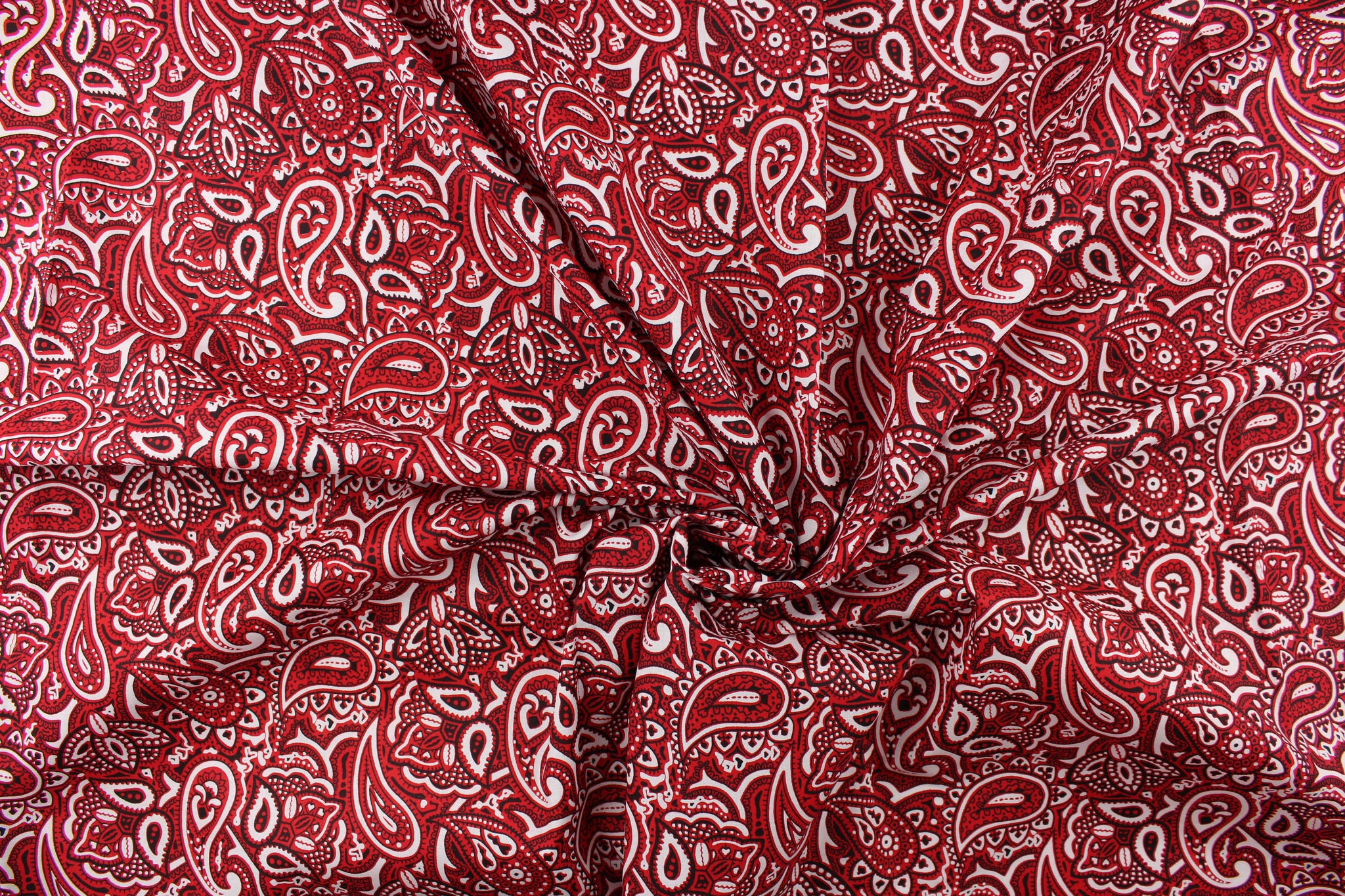 Abstract black cloth with red threads on Craiyon