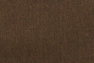 This fabric in a solid brown color with pinstripes is great for umbrellas, outdoor upholstery and more