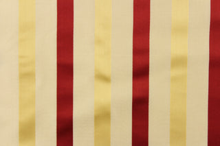 This luxurious silk striped fabric would be a beautiful accent to any room in your home. It can be used  bedding, accent pillows and drapery.  Colors included are gold and cranberry.