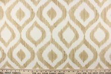 Load image into Gallery viewer, This geometric design features a diamond pattern in shades of khaki and white.
