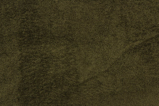 This hard wearing, textured chenille fabric in dark green would be a beautiful accent to your home decor.