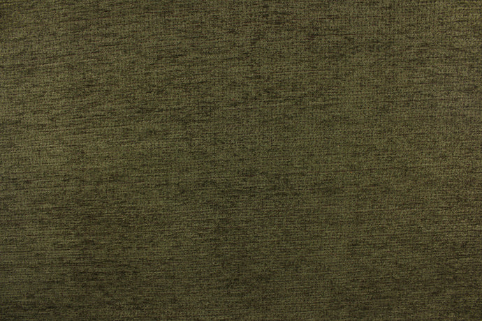 This hard wearing, textured chenille fabric in green with hints of brown would be a beautiful accent to your home decor. 