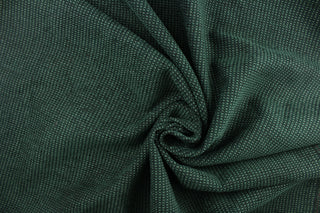 This duotone, hard wearing, textured chenille fabric in green with black accents would be a beautiful accent to your home decor. 