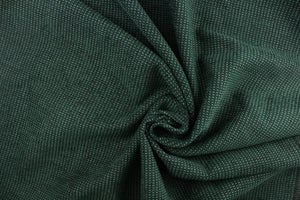 This duotone, hard wearing, textured chenille fabric in green with black accents would be a beautiful accent to your home decor. 