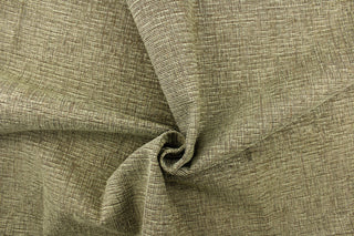 This hard wearing, textured chenille fabric in light green with hints of brown would be a beautiful accent to your home decor. 