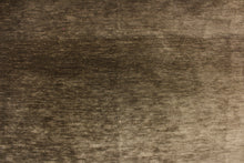 Load image into Gallery viewer, This hard wearing, textured chenille fabric in moss brown is water and stain resistant and would be great for high traffic areas.
