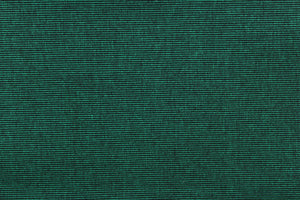 This fabric features a  dark green with a slight horizontal pinstripe, is great for umbrellas, outdoor upholstery and more.