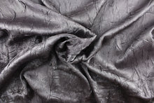 Load image into Gallery viewer, This taffeta fabric features a crinkle in iridescent silver gray.
