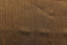 Load image into Gallery viewer, This taffeta fabric features a crinkle in iridescent brown copper. 
