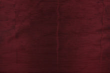 Load image into Gallery viewer, This taffeta fabric features a crinkle design in deep brunt red color.
