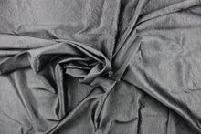 Load image into Gallery viewer,  This taffeta fabric features a crinkle design in a rich silver gray.
