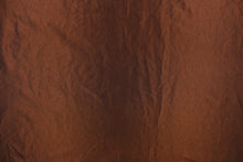 Load image into Gallery viewer, This taffeta fabric features a crinkle in a rich iridescent chocolate brown.

