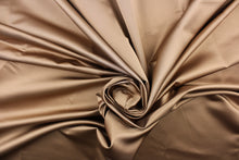 Load image into Gallery viewer,  A beautiful satin fabric in a rich tan color. 
