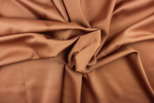 Load image into Gallery viewer, This beautiful versatile fabric offers a slight sheen in a solid mocha brown. 
