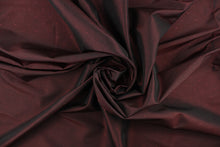 Load image into Gallery viewer, This beautiful jacquard fabric features an embroider pin head design in a deep dark burgundy. 
