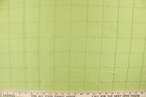  This beautiful jacquard fabric features an pin tuck block design in a lime green color.