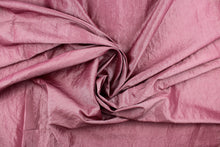 Load image into Gallery viewer, This taffeta fabric features a crinkle design in a beautiful mauve. 
