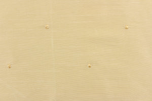 This beautiful jacquard fabric features an embroider nail head design in a rich vanilla  color.