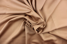 Load image into Gallery viewer, This beautiful versatile fabric offers a slight sheen in a solid flax brown . 
