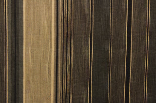  This heavily striped fabric in brown and gold tones will compliment any home decor theme you have in your home. 