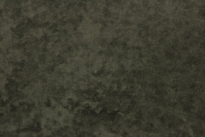  This velvet features a beautiful crushed solid dark  gray green color. 