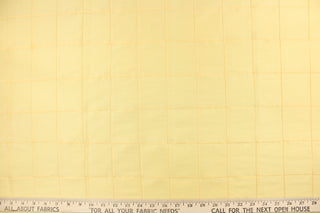 This beautiful jacquard fabric features an pin tuck block design in a rich butter yellow color.