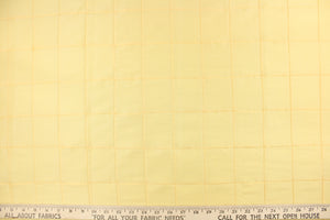 This beautiful jacquard fabric features an pin tuck block design in a rich butter yellow color.