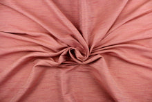 Load image into Gallery viewer, This mock linen in shimmering coral with hints of beige would perfect for blouses, shirts, dresses and light jackets. 
