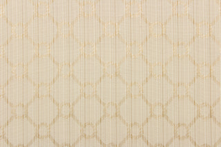 This jacquard fabric features a geometric design in sand on a cream background and is great for home decor such as multi-purpose upholstery, window treatments, pillows, duvet covers, tote bags and more.  It has a soft workable feel yet is stable and durable.