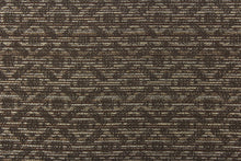Load image into Gallery viewer, Rushton is from the Hit the Road Collection and features a contemporary design in dark brown and gray.  It is great for home decor such as multi-purpose upholstery, window treatments, pillows, duvet covers, tote bags and more.  It has a soft workable feel yet is stable and durable.
