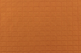 This quilted jacquard fabric in cayenne is durable and hard wearing with a rating of 30,000 double rubs.  It can be used for multi purpose upholstery, bedding, accent pillows and drapery.  