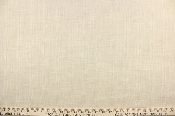 Cumulus is a striped high end sheer drapery fabric.  Use it for swags, window scarves and drapery panels.