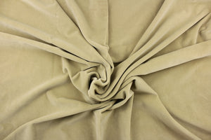 This velvet features a beautiful solid beige color.