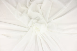 Tricot fusible interfacing in solid white. Tricot has a 2 way or 4 way stretch. 